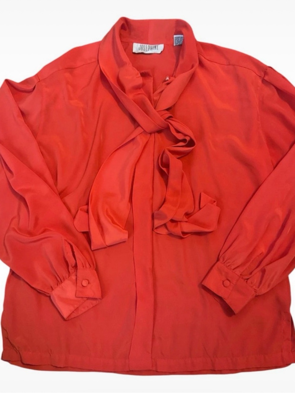 Vintage Josephine Res Bow Blouse- Tie Neck